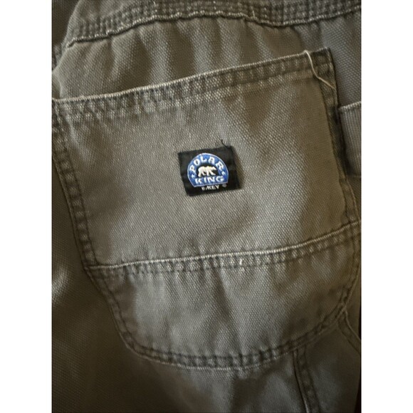 Mens sz 36x30 Winter Fleece Lined Canvas Carpenter Work Pants Gray POLAR KING - Picture 6 of 6